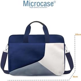 Resim Microcase Lenovo Smart Paper ZAC00011TR 10.3 Tablet için Tablet Çantası 2 Bölmeli AL4228 Lacivert Gri Krem 