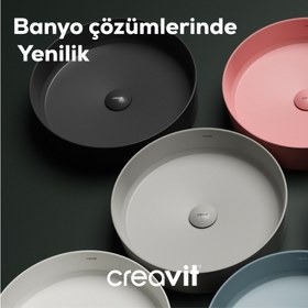 Resim Lavabo Sifon Başlığı Pop-Up Taşmasız Mat Siyah 