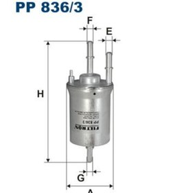 Resim FILTRON PP836/3 Filtre Benzin ( Vw : Polo Ibiza Cordoba Fabia 99-08 1.4 16V/ 1.4/1.2 ) 6Q0201051 6Q0201051H PP8363 (WA334991) 