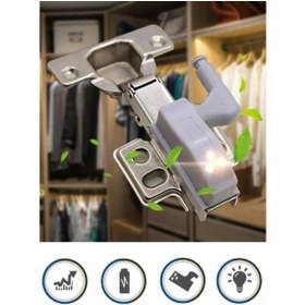 Resim CNGZSHOP Gardrop Mutfak Dolap Içi Sensörlü Led Işık Otomatik Aydınlatma Menteşe Üstü Enerji Tasarruf Lamba 