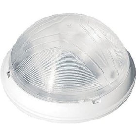 Resim Banyo Tuvalet Balkon Tavan Armatür Ampül Girişli Beyaz - Cam 