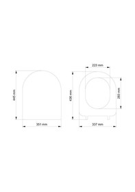 Resim Visam Mimoza Yavaş Kapanan Klozet Kapağı Beyaz 