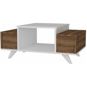 Resim Dekorister Eriberto Orta Sehpa Beyaz-Ceviz 