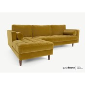 Resim GASE Minimal Ve Bohem - Sarı - Lotus Köşe Koltuk Takımı 