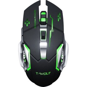 Resim Huahai S13 Şarj Edilebilir Kablosuz Fare Sessiz Ergonomik Oyun Fareleri 6 Anahtarlar Dizüstü Bilgisayar Için Rgb Arka Işığı 