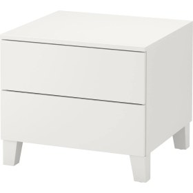 Resim Komodin, Beyaz, 60X55X53 cm 