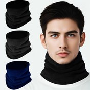 Resim Kışlık Sıcak Boyun Isıtıcısı Şal - Rüzgar Geçirmez & Soğuğa Dayanıklı Balaclava Benzeri Yüz örtüsü, Dış Mekan, Çok Amaçlı Siyah/Mavi/Lacivert/Kömür Gri 