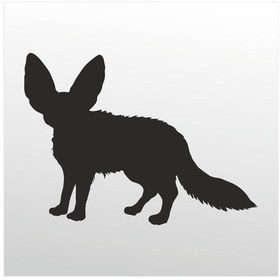 Resim Folyo Sticker Çöl Tilki 40cm Uzunluk Siyah 