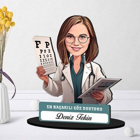 Resim En Başarılı Kadın Göz Doktoru Karikatürlü Biblo 