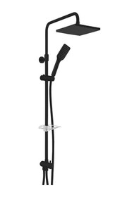 Resim Eca Tiera Teleskobik Kolonlu Banyo Tepe Duş Sistemi Kare Takım Mat Siyah 102158042c1 Siyah 