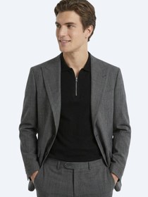 Resim Antrasit Kareli Modern Fit Yün Karışımlı Takım Elbise - STD / STD 