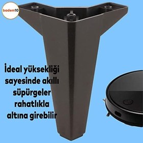 Resim Badem10 Sedir Lüks Mobilya Kanepe Sehpa TV Ünitesi Koltuk Ayağı 15 cm Siyah Baza Ayak (4 ADET) 