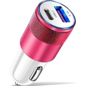 Resim Olaf68w Çift Usb-c Araç Şarj Cihazı İphone Uyumlu 13/12 İçin Hızlı Pd Şarj Adaptörü Bizedistribütör Garantili 