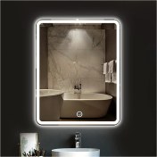 Resim Global Led Mirror 75X105 cm Kumlamalı Dokunmatik Tuşlu Ledli Ayna Duvar Salon Banyo Wc Ofis Yatak Odası Boy Ledli Ayna 