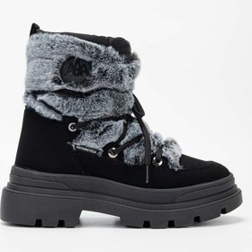 Resim Effetre Kadın Derı/kurk Gri Melanj Kar Botu 516 8715-v Bn Bot Sk23/24 Grıgıo Melange Gri Melanj 