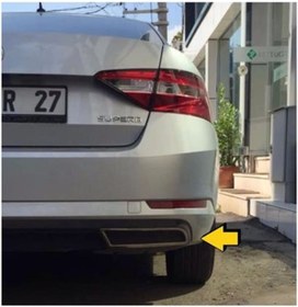 Resim Skoda Super B Krom Egzoz Çerçevesi 2 Parça Paslanmaz 2015 Üzeri 