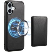 Resim Cbtx İphone Uyumlu 16 İçin Denior Deri Doku Deri Magsafe Çıkarılabilir Cüzdan Telefon Kılıfı 