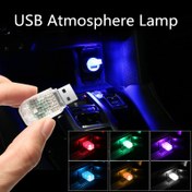 Resim 2 adet Araba USB Ortam Işıkları - Dokunmatik Sensör Mini LED Atmosfer Lambaları, Çok Renkli (Kırmızı, Yeşil, Mavi, Mor) Araba İç Dekorasyonu, Ev Otomobil Aksesuarları, Araba Aydınlatma Aksesuarları, Şık Tasarım, Yüksek Kaliteli Led'ler 