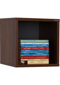 Resim Adoremobilya Dekoratif Kare Duvar Rafı - Ispanyol Ceviz 