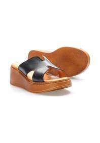 Resim Fast Step Hakiki Deri Kadın Dolgu Topuk Terlik 972za1260 Siyah 