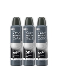 Resim Dove Men +care Advanced Erkek Deodorant 72 Saat Koruma Invisible Dry 150 Ml X3 