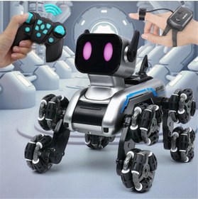 Resim BYCEGU 02953 BİLEKTEN KONTROLLU 8 TEKER MÜZİK ÖZELLİKLİ ŞARJLI ROBOT KÖPEK 