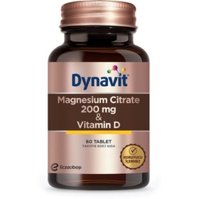 Resim DYNAVİT Magnesium Sitrat 200mg & D-Vitamini 60 Tablet 