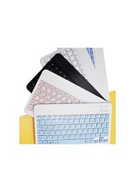 Resim Bluetooth Kablosuz Klavye Ve Mouse Seti Kablosuz Klavye Renkli 150h Şarjlı 