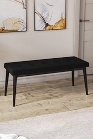 Resim Canisa Concept Pera Serisi Bench , Geniş Oturma Alanlı , 1. Sınıf Kumaş , Siyah Bench , Siyah Gürgen Ayak 