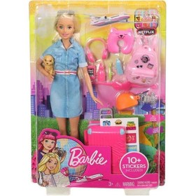 Resim Barbie Seyahatte Bebeği Ve Aksesuarları Fwv25 