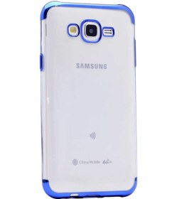 Resim Galaxy J7 Kılıf Ince Köşeleri Renkli Şeffaf Silikon 