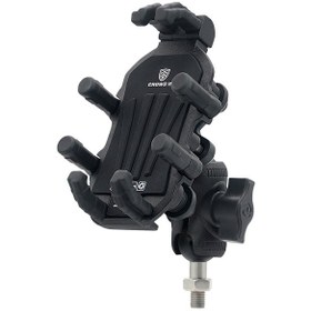 Resim Neevoyu Motosiklet Telefon Tutucusu, Ayarı Uygun, Sönümleme Özelliği, M8 Top Kolu, Nilon Ve Aluminyum Allyum, Siyah Renk 