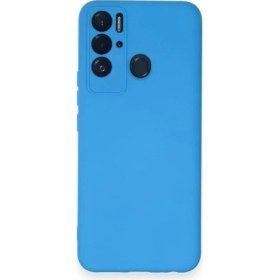 Resim Tecno Pova Neo Kılıf Nano Içi Kadife Silikon - MAVI-(5796) 