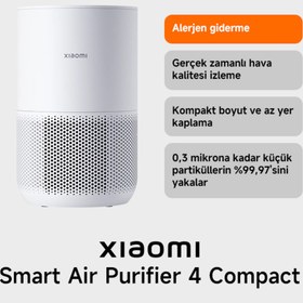 Resim Xiaomi Smart Air Purifier 4 Compact Akıllı Hava Temizleyici (Xiaomi Türkiye Garantili) 