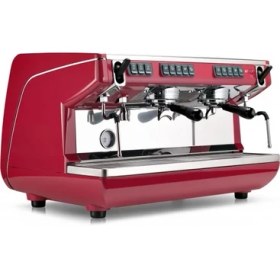 Resim Horecamark Nuova Simonelli Appia Life Tall Cup Tam Otomatik Espresso Kahve Makinesi 2 Gruplu Kırmızı 