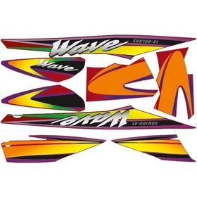 Resim Honda Wave 100 2003 - 2005 Uyumlu Stıcker Set 002 