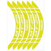 Resim Florasan Sarı Geniş Yamaha Mt-25 Uyumlu 1 Set Jant Şeridi 