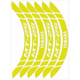 Resim Florasan Sarı Geniş Yamaha Mt-25 Uyumlu 1 Set Jant Şeridi 