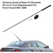 Resim Padalink Füks Araç Anteni Siyah Plastik + Taban Seti - 55cm Boyutlu, 60g Ağırlık 