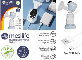 Resim Mesilife YD 1187 Elektrikli Göğüs Pompası - Kablosuz Şarj 