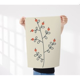 Resim İkili Çerçevesiz Poster, Sarı Ve Turuncu Tohumlu Bitki Temalı Dijital Baskı,ofis,ev,salon Dekorasyon 