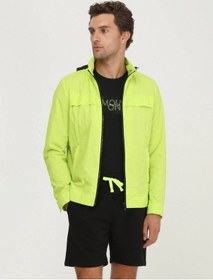 Resim Kip Sarı Regular Fit Kapüşonlu Casual Dokuma Mont Sarı 
