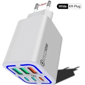 Resim İphone Uyumlu 15 Pro/android Telefonlar İçin Mini 50w Pd Hızlı Şarj Küpü - Cep Kr White 02 