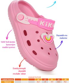 Resim Kiko Kids Printed Eva Plaj Havuz Okul Kreş Kız Çocuk Terlik 