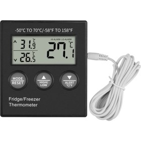 Resim Lillian Mini Buzdolabı Termostatı Dijital Termometre Ev Tipi Buzdolabı Için Yüksek Düşük Sıcaklık Alarmı -50-70℃ (Yurt Dışından) 