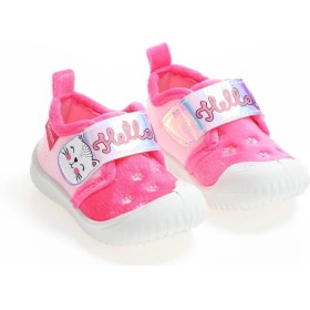 Resim Gezer Gri Pembe Kaydırmaz Taban Kız Çocuk Kreş Panduf Ayakkabı 03213 