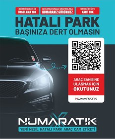 Resim Numaratik Qr Code Yeni Nesil Hatalı Park Uyarı İkaz Sistemi 