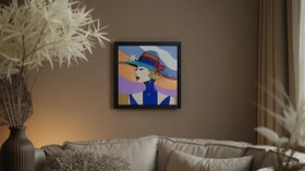 Resim Şapkalı Kadın - 30x30 