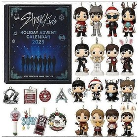 Resim 2025 Noel Advent Takvimleri Dekorasyon Akrilik 3d Olmayan Tam Stil A Straykids 