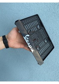 Resim Vespa 3d Kabrtmalı Pleksi Motor Plakalığı 